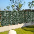 Miniatyrbillede 6 af 6: OBOSOE Green Plastic Plant Panel – Kunstigt plantehegn med vedbendblade til terrasse og indretning