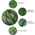 Miniatyrbillede 2 af 6: OBOSOE Green Plastic Plant Panel – Kunstigt plantehegn med vedbendblade til terrasse og indretning