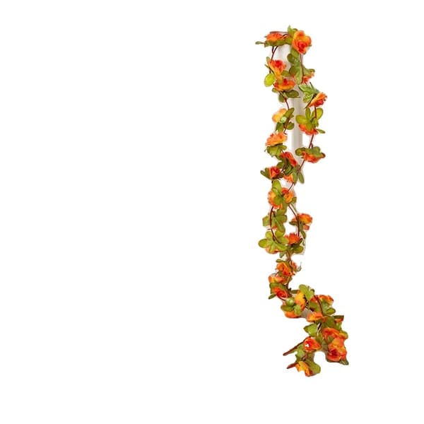 Blomsterkrans, Storlek 2m, 45 Huvuden, Färgval,5pcs orange