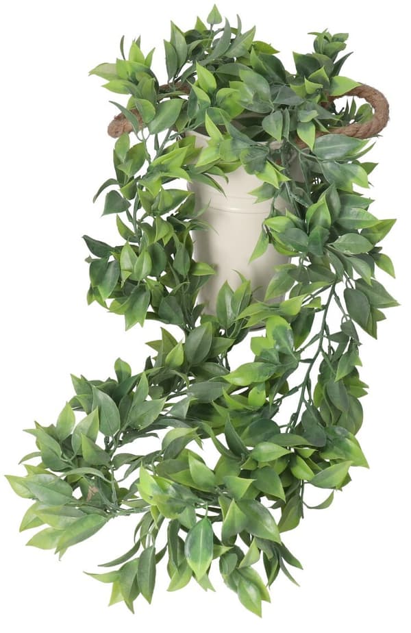 GRÖN GIRLANDDEKORATION 160CM KONSTGJORDA BLOMMOR