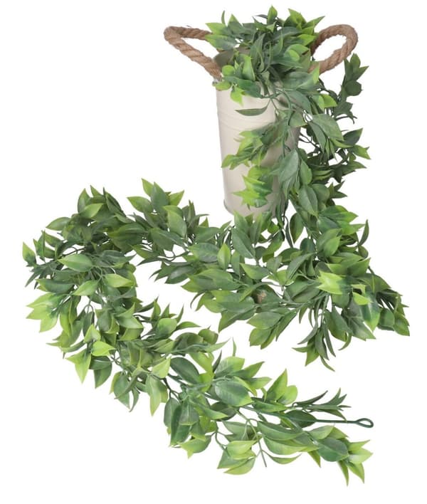 GRÖN GIRLANDDEKORATION 160CM KONSTGJORDA BLOMMOR