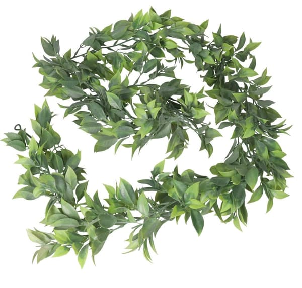 GRÖN GIRLANDDEKORATION 160CM KONSTGJORDA BLOMMOR