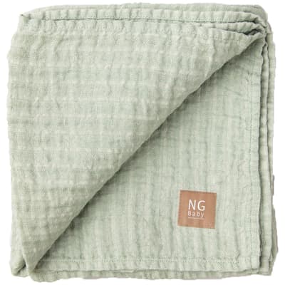NG Baby LinneFilt Sage Green + Ivory stripe
