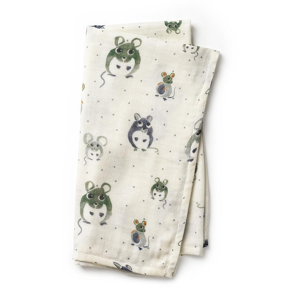 Elodie Details Bamboo Muslin Blanket - Forest Mouse