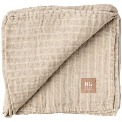 NG Baby LinneFilt Natural + Ivory stripe