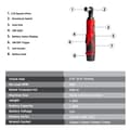Miniatyrbild 7 av 8: 45NM 380rpm sladdlös elektrisk skiftnyckel kit med LED-arbetsljus och batteriindikator, 3/8 spärrnyckel, vinkelborrskruvmejsel