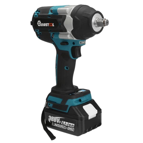 1800N.M 1/2" 6800 rpm elektrisk skruenøgle børsteløs motor træbearbejdningsmaskine med 2 batterier