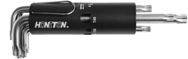 HONITON TORX NYCKLAR TYP L SET 8 st. T10,T15,T20,T25,T30,T40,T45,T50