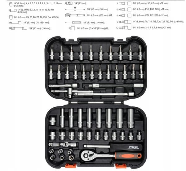 STHOR JAKOAvainsetti 1/4" 56 osaa 58643