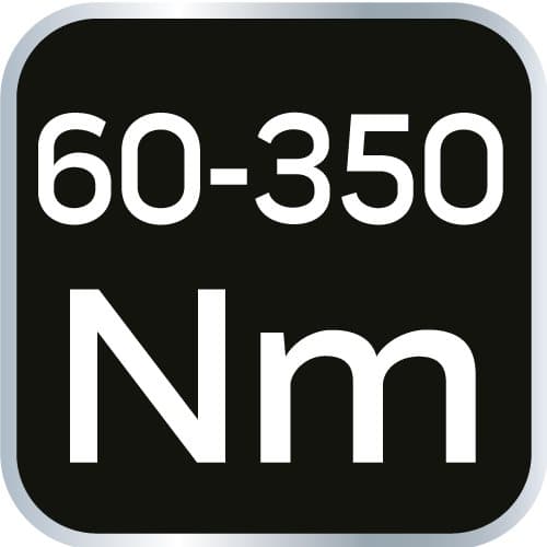 1/2" momentnøgle, 60-350 Nm