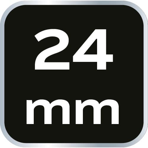 Kombinøgle med skralde og 24 mm kontakt