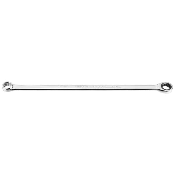 Dobbeltsidet topnøgle med skralde, lang 17 mm