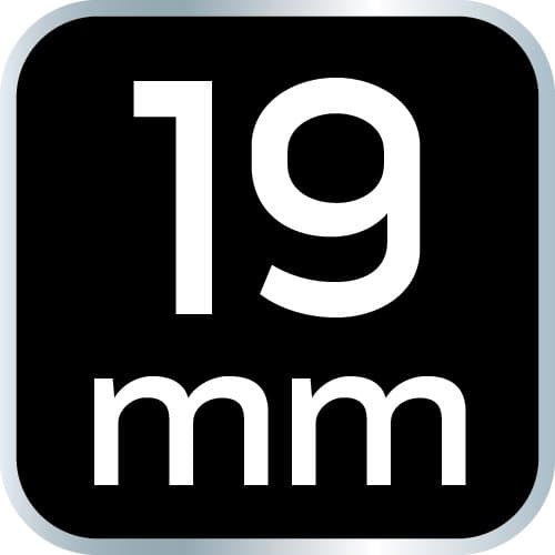 Yhdistelmäavain, halkaistu räikkällä, 19 mm