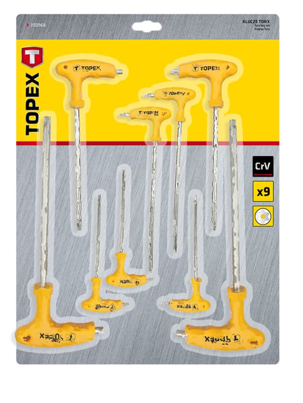 T-tyypin Torx-avaimet T10-T50, 9 kpl sarja