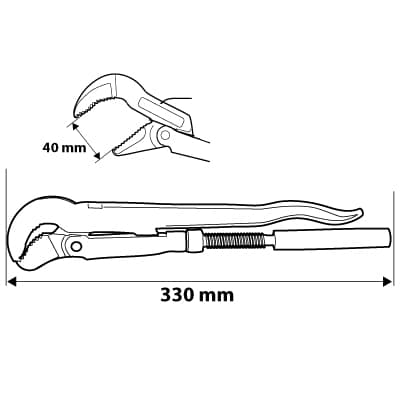 Rörnyckel typ "45", 1,0", 330 mm