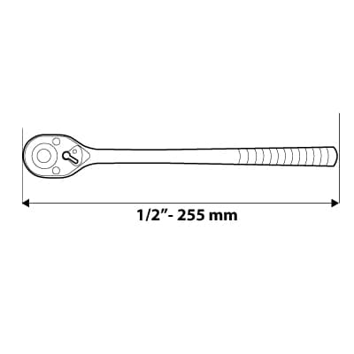 Skralde 1/2", 255 mm