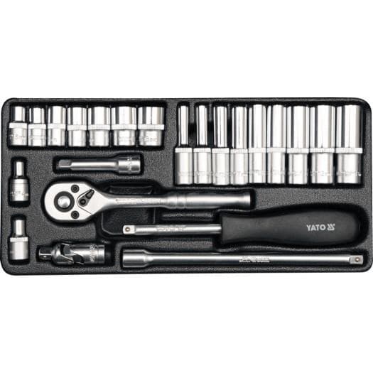 YATO 1/4" NYCKELSET 23 st. 14421