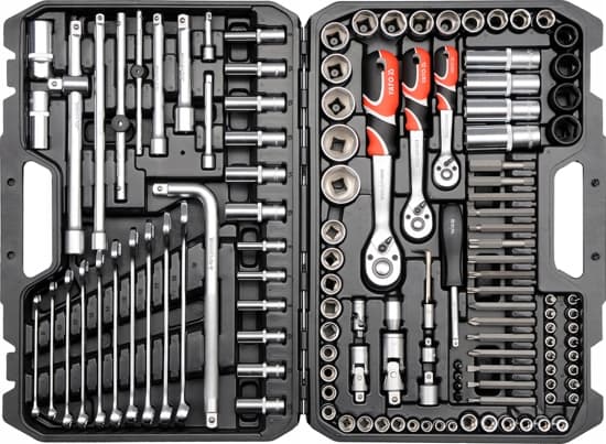 YATO SÆT NØGLER 1/4", 3/8", 1/2" 128 stk. 38872