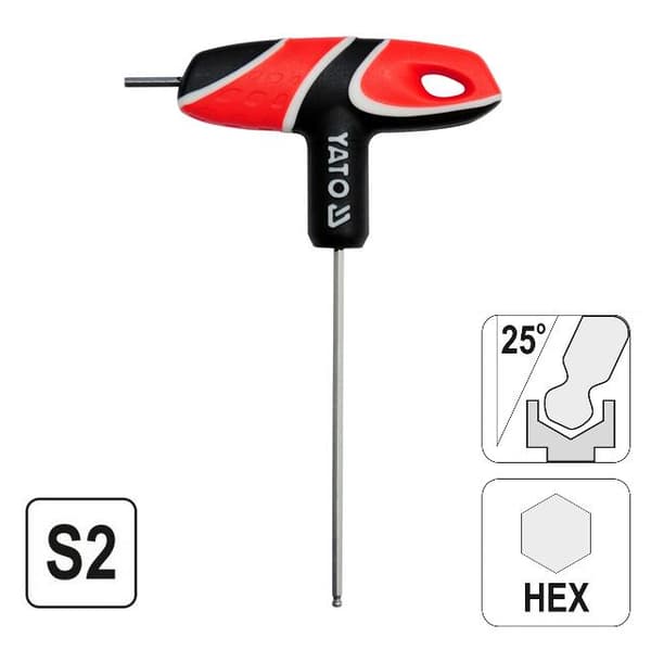 YATO L-KEY IMBUS / HEX, MED HANDTAG 10,0 mm KULA