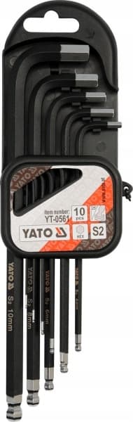YATO RØR ALLEN NØGLER 10 stk. LANG 0561