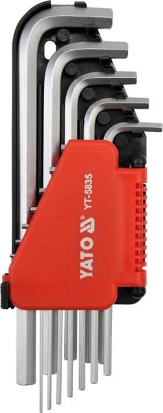 YATO RØR ALLEN NØGLER 12 stk. TOMMER LANG 5835