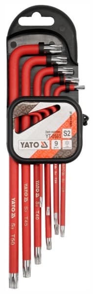 YATO PIPE TORX AVAIMET 9 kpl. T10-T50, PITKÄ 0563