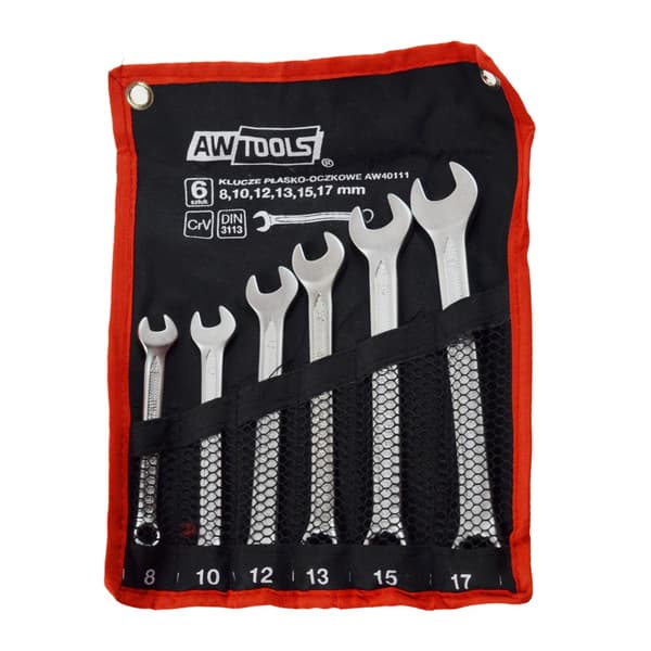 AWTOOLS KOMBINATIONSNYCKLAR SET 6 st. 8/10/12/13/15/17 mm
