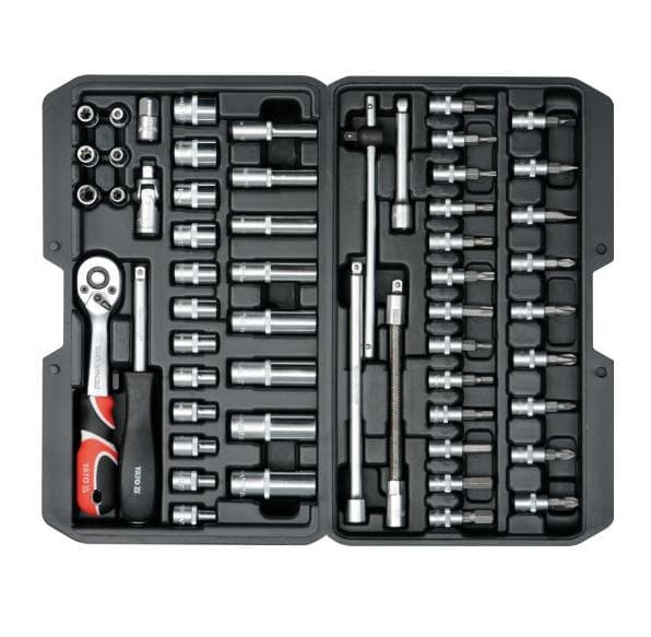 YATO 1/4" NYCKELSET 56 st. 14501