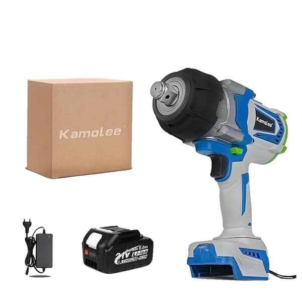 Kamolee Elektrisk Skruenøgle, 3/4" Kvadratisk Drive, 4100N.m Maksimal Moment,EU, 2x6.0Ah Karton