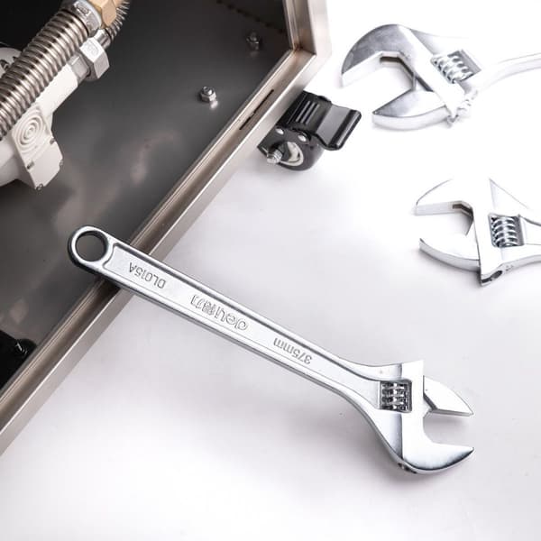 Justerbar skruenøgle 15" Deli Tools EDL015A (sølv)