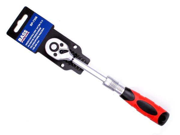 1/4" skralde med teleskophåndtag