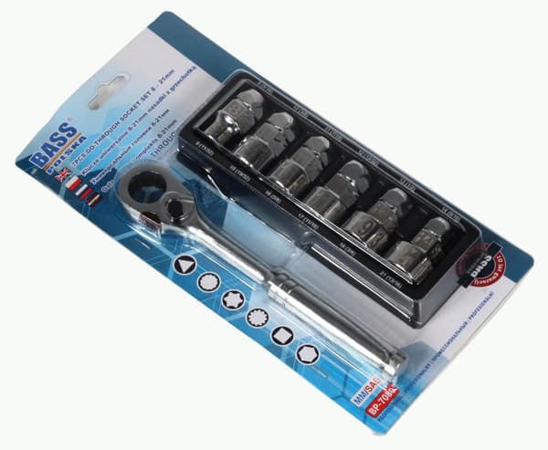 Universalnøgle med skralde 8-21mm fatninger
