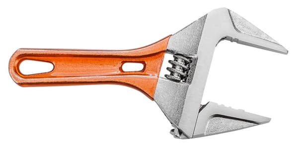 Justerbar skruenøgle kort 118 mm, rækkevidde 0-28 mm