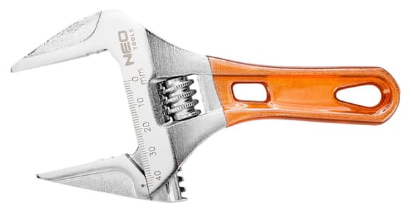 Justerbar skruenøgle kort 156 mm, rækkevidde 0-43 mm