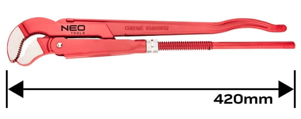 Putkiavain tyyppi "S", 1,5", 420 mm