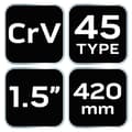 Miniatyrbild 1 av 4: Rörnyckel typ "45", 1,5", 420 mm