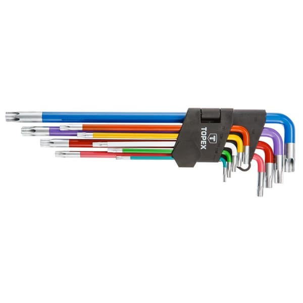 Torx-nycklar, färgade, set med 9 st