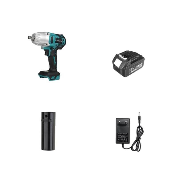 Elektrisk Skruenøgle, 600N.M Moment, Børsteløs Motor,1 batteri