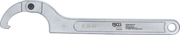 Pinnyckel Bgs - 73229 - 74229 | Gångjärnsnyckel med tappar | 50 - 80 mm