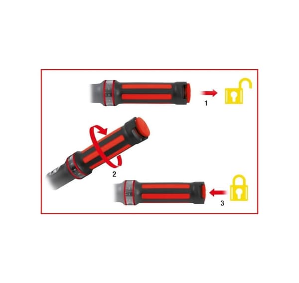 Momentnyckel ERGOTORQUE precision 1/2´´ 40 - 200 Nm (V), KS Tools