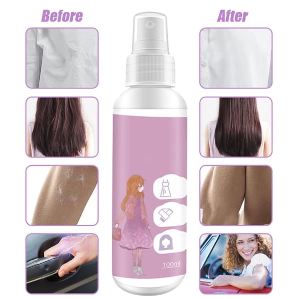 100 ml multifunktionel antistatisk spray tøj antistatisk spray til tøj tekstiler møbler og bil