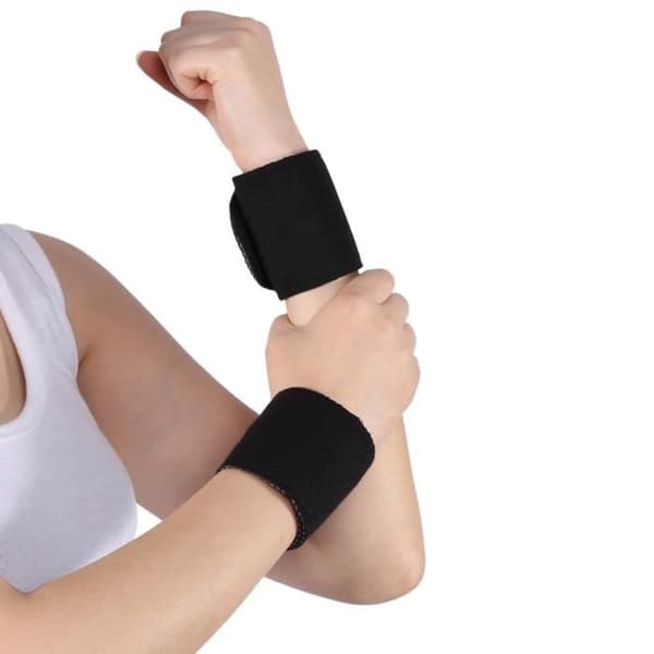 SHO 1 par magnetiska självuppvärmande handledsstöd Sportskyddande handledshängslen HJ011