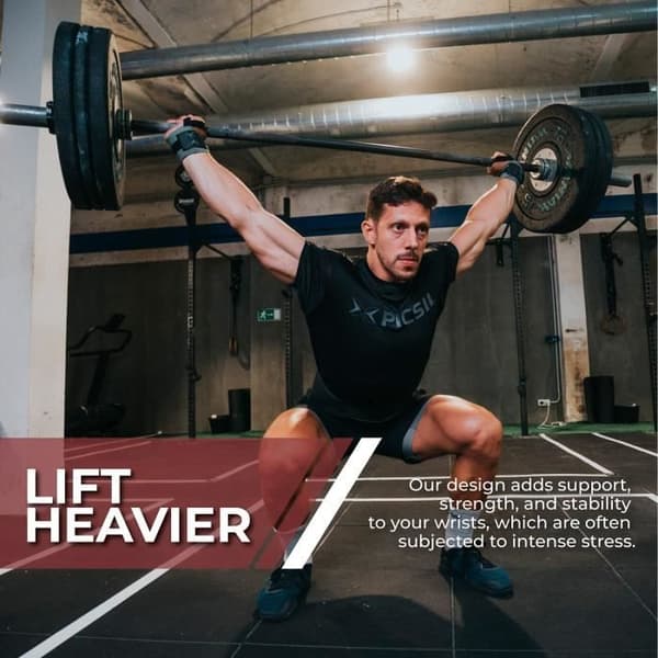 PicSil Cross Training handledsskydd, med tumgrepp, i elastisk nylon, perfekt för bodybuilding, Grön