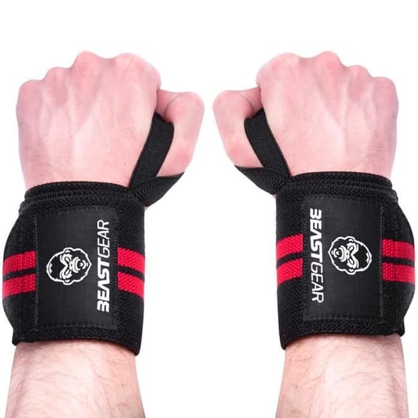 Beast Gear Wrist Wraps Support Band för tyngdlyftning, bodybuilding, gymnastik, bodybuilding, Crossfit Long Support