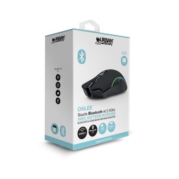 Trådlös Mus Bluetooth Urban Factory BTM05UF Grön 2400 dpi Svart