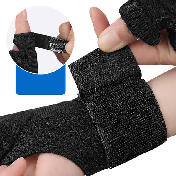 Handled tumstöd handledsstöd kompressionsärmar 1 par Svart