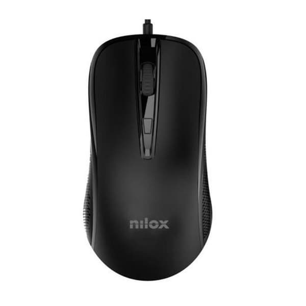 Mus Nilox Svart 2400 dpi Svart