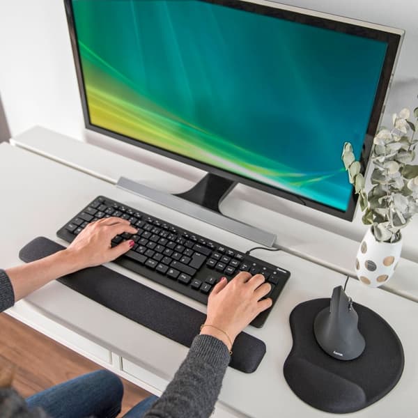 Hama Tastatur Håndleddstøtte Ergo Svart