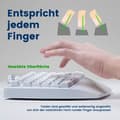 Miniatyrbild 3 av 4: USB-tangentbord - PERIXX - Periboard-512 - QWERTZ Tyska - Ergonomisk - Vit