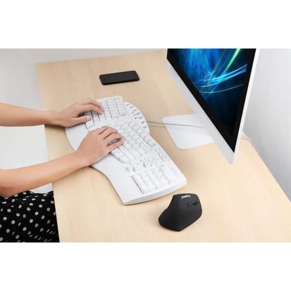 USB-tangentbord - PERIXX - Periboard-512 - QWERTZ Tyska - Ergonomisk - Vit